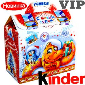 Сладкий подарок на Новый Год в жестяной упаковке весом 1200 грамм по цене 1762 руб в Донецке