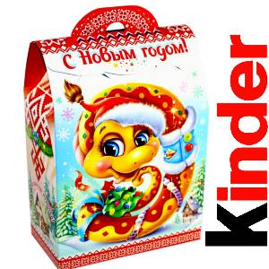 Детский подарок на Новый Год в жестяной упаковке весом 430 грамм по цене 1657 руб в Донецке