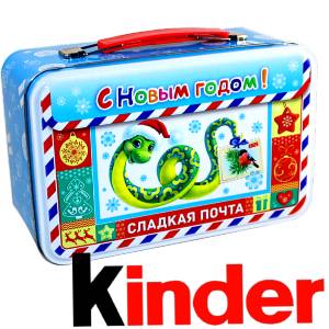 Сладкий подарок на Новый Год в картонной упаковке весом 430 грамм по цене 2136 руб в Донецке