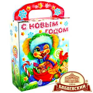 Детский подарок на Новый Год в мешочке весом 800 грамм по цене 1261 руб в Донецке