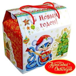 Детский новогодний подарок в картонной упаковке весом 950 грамм по цене 1108 руб в Донецке